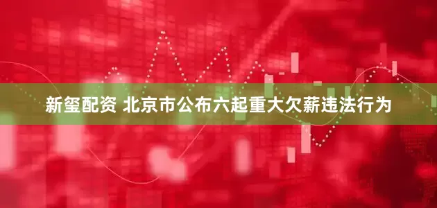 新玺配资 北京市公布六起重大欠薪违法行为